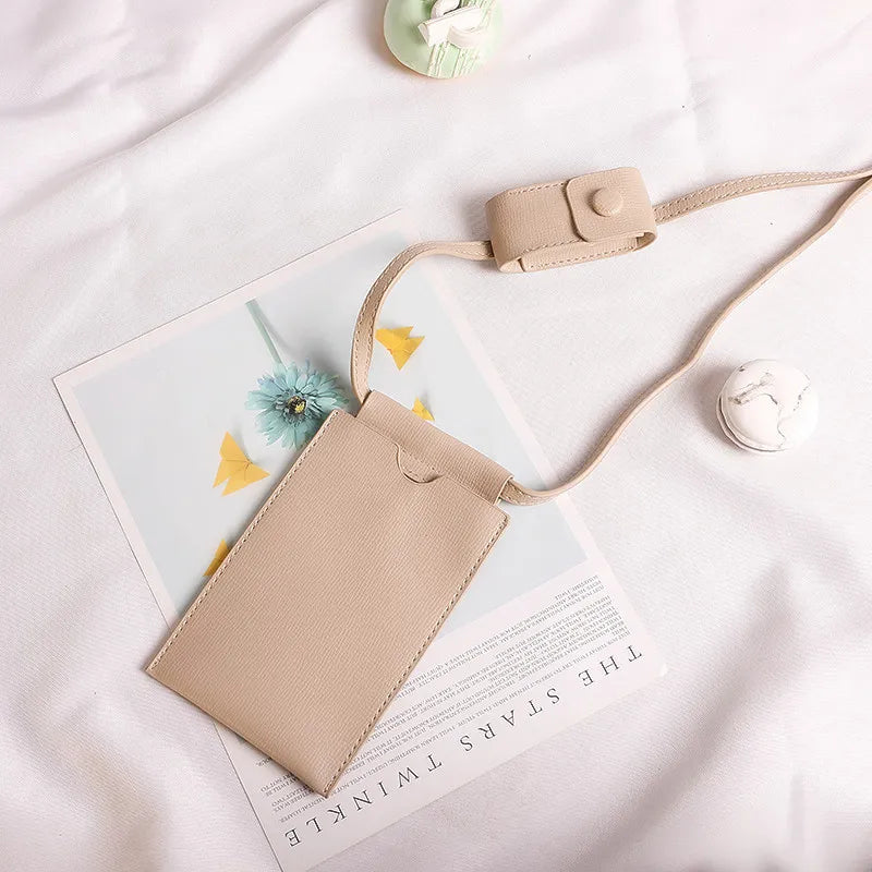 Japanese Style Mini Phone Bags Women's Crossbody Bags with Lipstick Bag Lady Simple Fresh Small Shoulder Bags and Purse Wallets