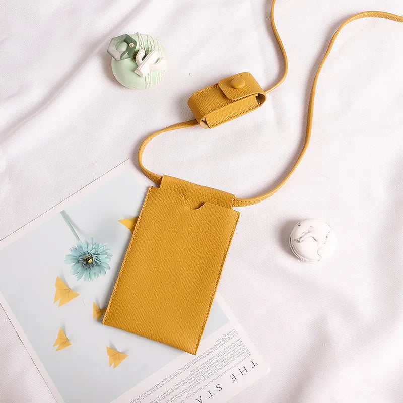Japanese Style Mini Phone Bags Women's Crossbody Bags with Lipstick Bag Lady Simple Fresh Small Shoulder Bags and Purse Wallets