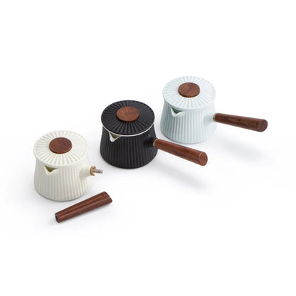 Japanese Style Portable Handmade Tea Pot Chinese Tea Set Creative Office Kung Fu Kettle Ceramic Side Handle Filter Teapot