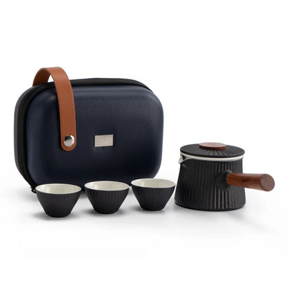 Japanese Style Portable Handmade Tea Pot Chinese Tea Set Creative Office Kung Fu Kettle Ceramic Side Handle Filter Teapot