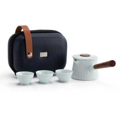 Japanese Style Portable Handmade Tea Pot Chinese Tea Set Creative Office Kung Fu Kettle Ceramic Side Handle Filter Teapot