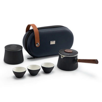 Japanese Style Portable Handmade Tea Pot Chinese Tea Set Creative Office Kung Fu Kettle Ceramic Side Handle Filter Teapot
