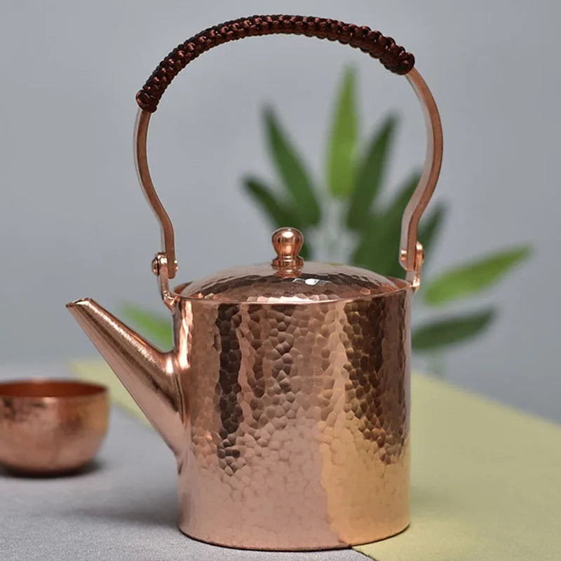 Japanese Style Small Teapot Tea Kettle Handmade Coffee Pot Set Copper Kettle Small Vintage Water Jug Metal Kung Fu Tea Set Gift