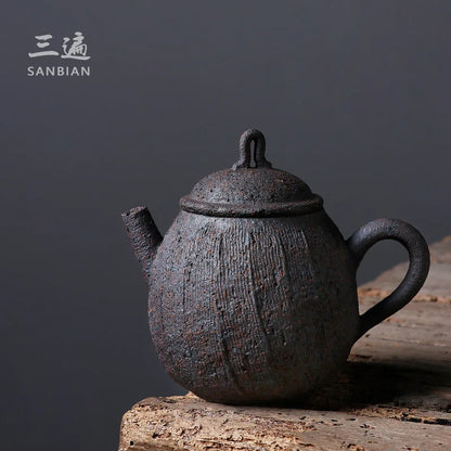 Japanese Style Teapot Course Ceramic Tea Set Tea Making Device Kung Fu Teapot Household Enameled Cast Iron Ball Hole Single Te