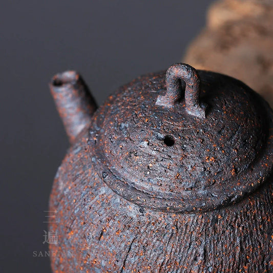 Japanese Style Teapot Course Ceramic Tea Set Tea Making Device Kung Fu Teapot Household Enameled Cast Iron Ball Hole Single Te