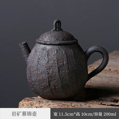 Japanese Style Teapot Course Ceramic Tea Set Tea Making Device Kung Fu Teapot Household Enameled Cast Iron Ball Hole Single Te