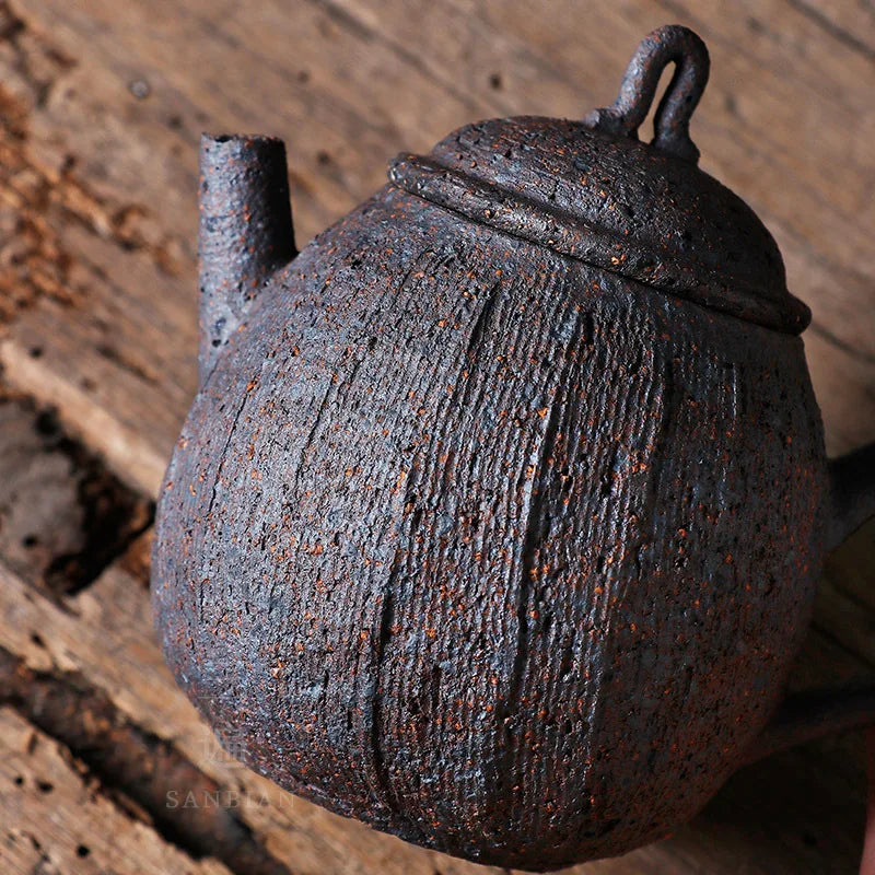 Japanese Style Teapot Course Ceramic Tea Set Tea Making Device Kung Fu Teapot Household Enameled Cast Iron Ball Hole Single Te