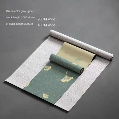Japanese-Style Waterproof Fiber Tea Mat Linen Table Runner Table Mat Tea Art Tea Fabric Tea Mat Zen Tea Plate Mat Tea Utensils