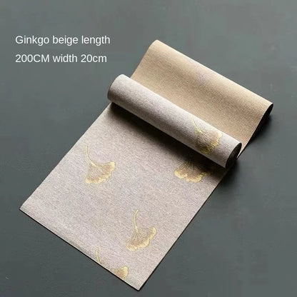 Japanese-Style Waterproof Fiber Tea Mat Linen Table Runner Table Mat Tea Art Tea Fabric Tea Mat Zen Tea Plate Mat Tea Utensils