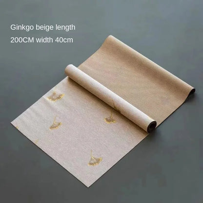 Japanese-Style Waterproof Fiber Tea Mat Linen Table Runner Table Mat Tea Art Tea Fabric Tea Mat Zen Tea Plate Mat Tea Utensils