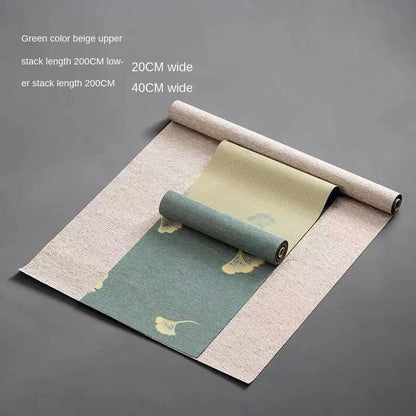 Japanese-Style Waterproof Fiber Tea Mat Linen Table Runner Table Mat Tea Art Tea Fabric Tea Mat Zen Tea Plate Mat Tea Utensils