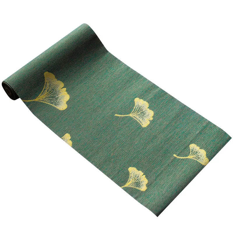 Japanese-Style Waterproof Fiber Tea Mat Linen Table Runner Table Mat Tea Art Tea Fabric Tea Mat Zen Tea Plate Mat Tea Utensils