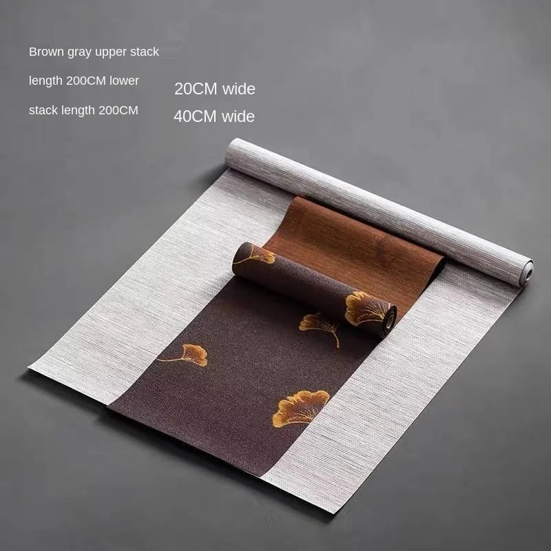 Japanese-Style Waterproof Fiber Tea Mat Linen Table Runner Table Mat Tea Art Tea Fabric Tea Mat Zen Tea Plate Mat Tea Utensils