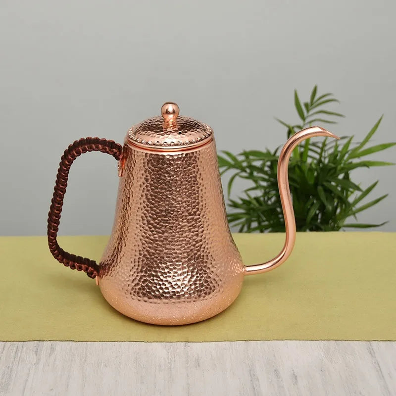 Japanese Tea Kettle Set, Vintage Tea Maker, Infuser, Handmade Coffee Pot, Kongfu Copper Water Jug, Metal Teapot Gift, 750ml