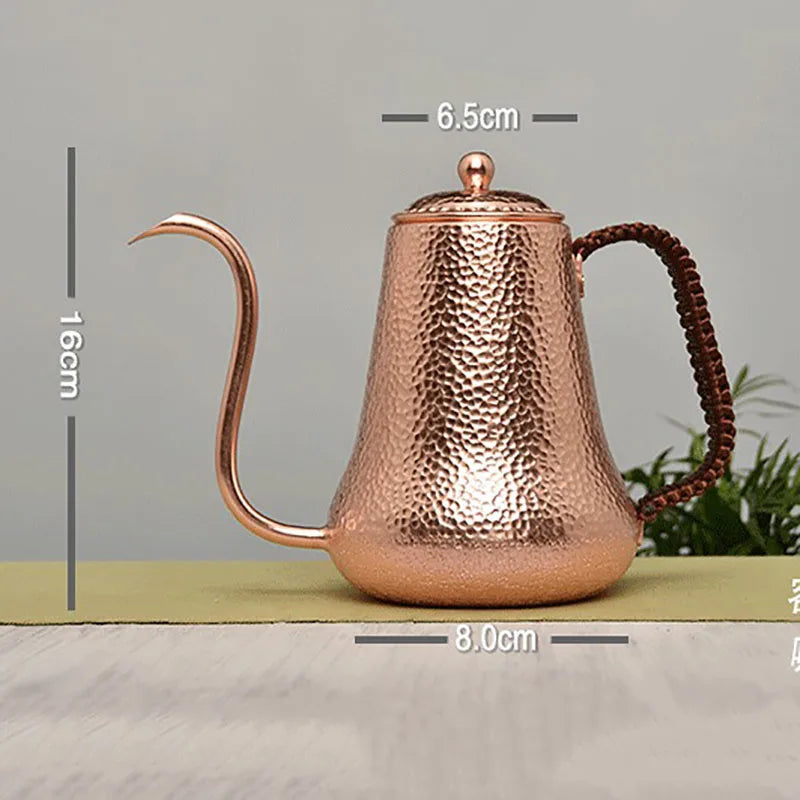 Japanese Tea Kettle Set, Vintage Tea Maker, Infuser, Handmade Coffee Pot, Kongfu Copper Water Jug, Metal Teapot Gift, 750ml