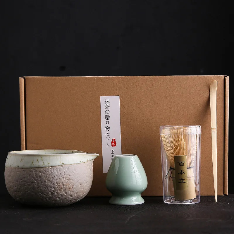 Japanese Tea Matcha Brush Baiben Li Tea Combination of Song Dynasty Tea Pointing Tools Matcha Set Gift Box