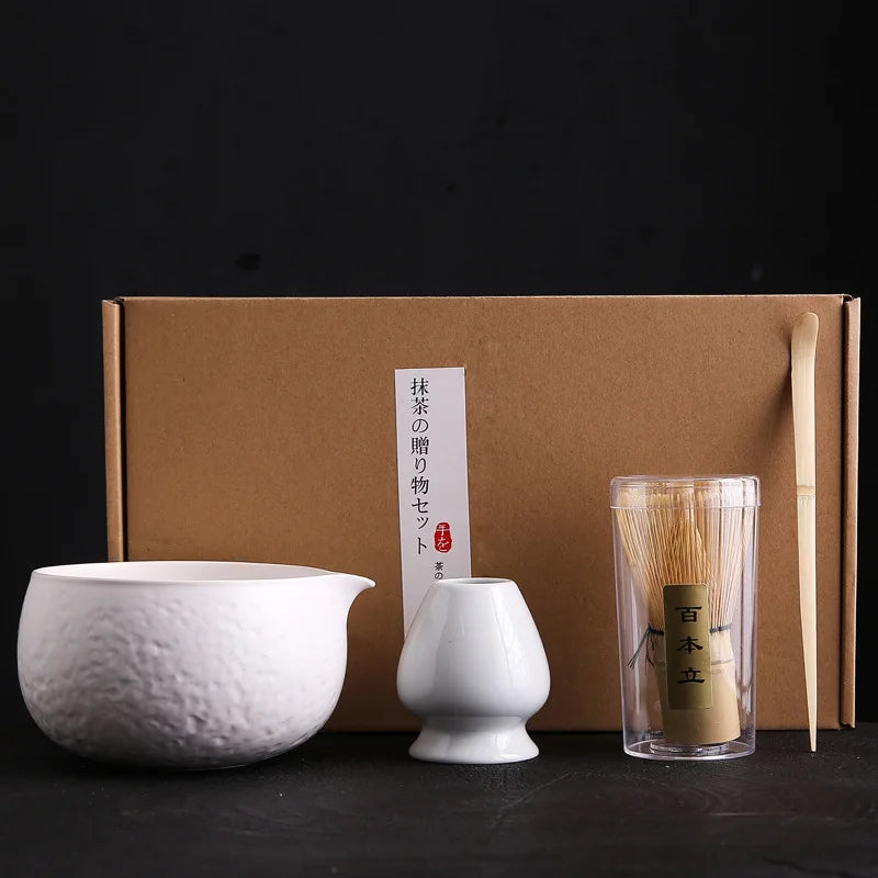 Japanese Tea Matcha Brush Baiben Li Tea Combination of Song Dynasty Tea Pointing Tools Matcha Set Gift Box