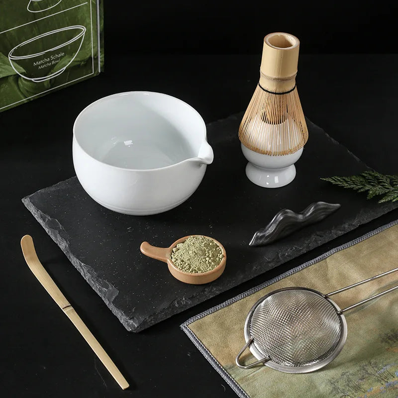 Japanese Tea: Matcha Set: Baiben Li Matcha Brush Beating Matcha Tool Tea: Li Tea Set Matcha Bowl