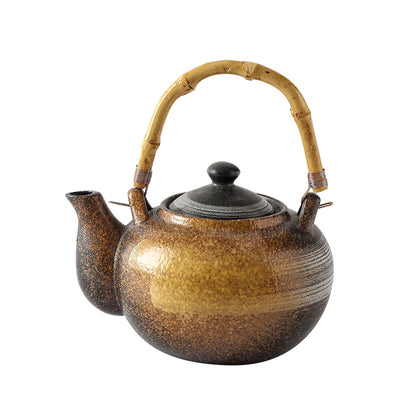 Japanese Teapot Hand Paint Big Capacity Kung Fu Tea Pots Creative Retro Ceramic Tea Set Kettles Porcelain Drinkware Home Decor