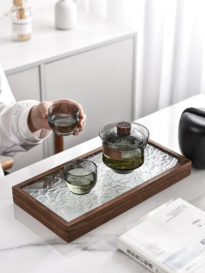 Japanese Travel Teaware Sets, Anti-scald Glass Cover Bowl, Portable Express Cup, Kungfu Tea Set, Outdoor Suit