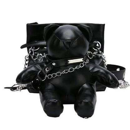Japanese Trend Bear Crossbody Bag Girl Personality Doll Student Bucket Bag Funny Street Cool Doll Shoulder Bag 2024 New