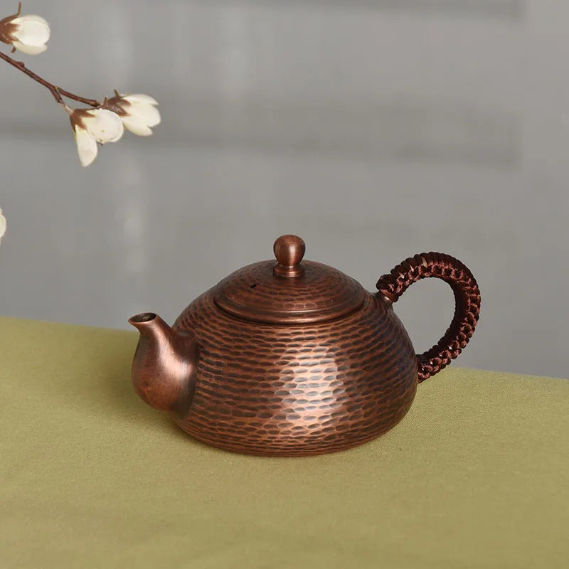 Japanese Vintage Teapot Pure Copper Coffee Pots, Handmade Kettles, Metal Tea Set, Luxury Teaware, Home Office Supplies, Gift