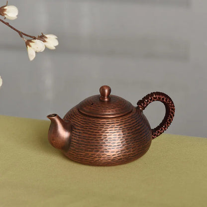 Japanese Vintage Teapot Pure Copper Coffee Pots, Handmade Kettles, Metal Tea Set, Luxury Teaware, Home Office Supplies, Gift