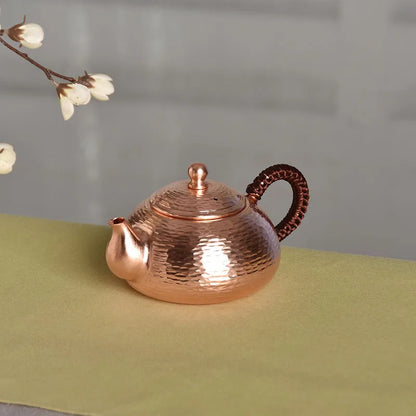 Japanese Vintage Teapot Pure Copper Coffee Pots, Handmade Kettles, Metal Tea Set, Luxury Teaware, Home Office Supplies, Gift