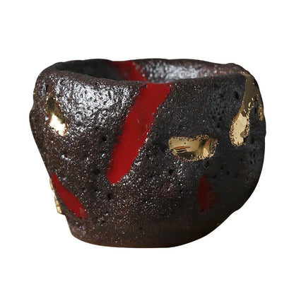 Japanese Volcanic Rock Shino Master Cup Gracked Glaze Supportable Ceramic Cup Japanese Single Cup Stoneware Tea Cup