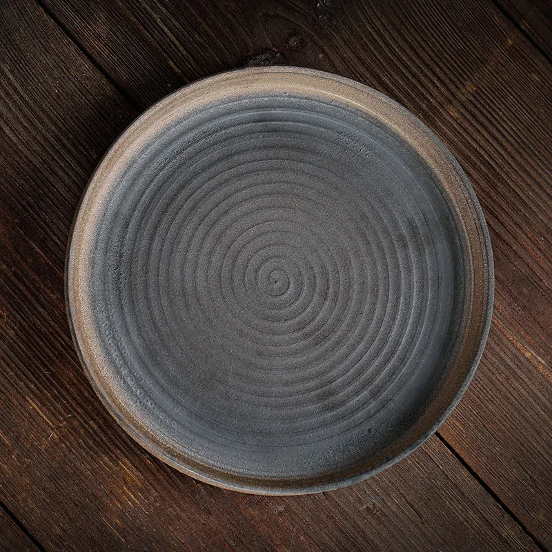 Japanese bodhi dry foam tray saucer plate gold plated Tito plate stone tea set Kitchen restaurant bar Home garden