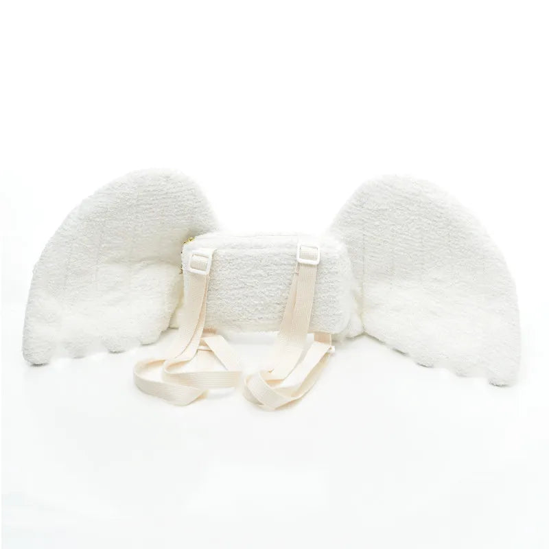 Japanese festival Cute Angel Wings Plush Backpack Kawaii Small Backpack Children's Bag Girl Gift