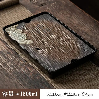 Japanese gold plated water storage tea tray home dry foam table tea set kitchen restaurant bar home garden