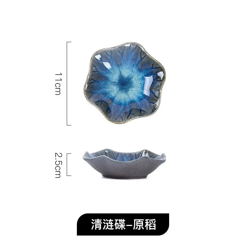 Japanese kiln change dish ceramic snack dish seasoning dish restaurant hot pot sauce dish sushi sauce dish