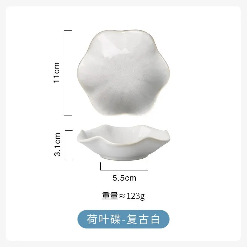 Japanese kiln change dish ceramic snack dish seasoning dish restaurant hot pot sauce dish sushi sauce dish