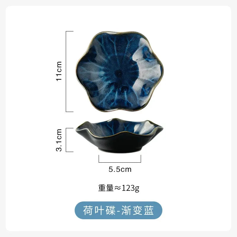 Japanese kiln change dish ceramic snack dish seasoning dish restaurant hot pot sauce dish sushi sauce dish