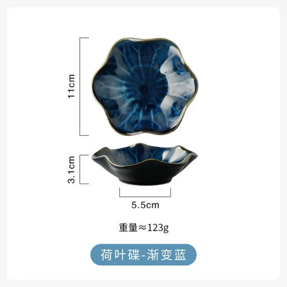 Japanese kiln change dish ceramic snack dish seasoning dish restaurant hot pot sauce dish sushi sauce dish