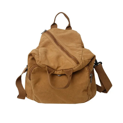 Japanese lazy feng shui wash canvas for men and women large capacity single shoulder messenger bag small backpack