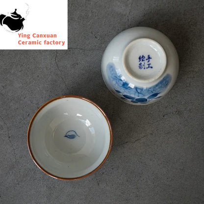 Japanese-style Handmade Ceramic Teacup Boutiques Master Tea Cup Household Tea Set Accessories Antique Porcelain Tea Bowl
