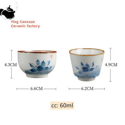 Japanese-style Handmade Ceramic Teacup Boutiques Master Tea Cup Household Tea Set Accessories Antique Porcelain Tea Bowl