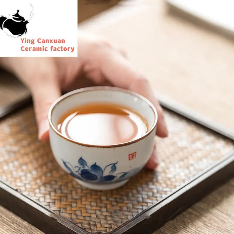 Japanese-style Handmade Ceramic Teacup Boutiques Master Tea Cup Household Tea Set Accessories Antique Porcelain Tea Bowl