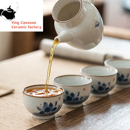 Japanese-style Handmade Ceramic Teacup Boutiques Master Tea Cup Household Tea Set Accessories Antique Porcelain Tea Bowl