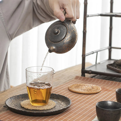 Japanese style Stoneware Kiln change Tea pot Chinese Vintage tea set ceramics porcelain teapot Oolong tea Handmade kettle