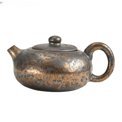 Japanese style Stoneware Kiln change Tea pot Chinese Vintage tea set ceramics porcelain teapot Oolong tea Handmade kettle