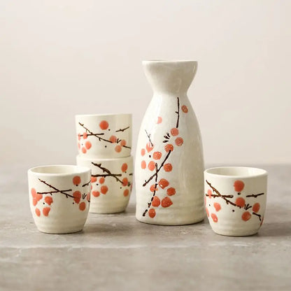 Japanese-style and Wind-temperature Wine Ware Clear Wine Set Small Wine Bottle Ceramic Sushi Shop Small Wine Cup