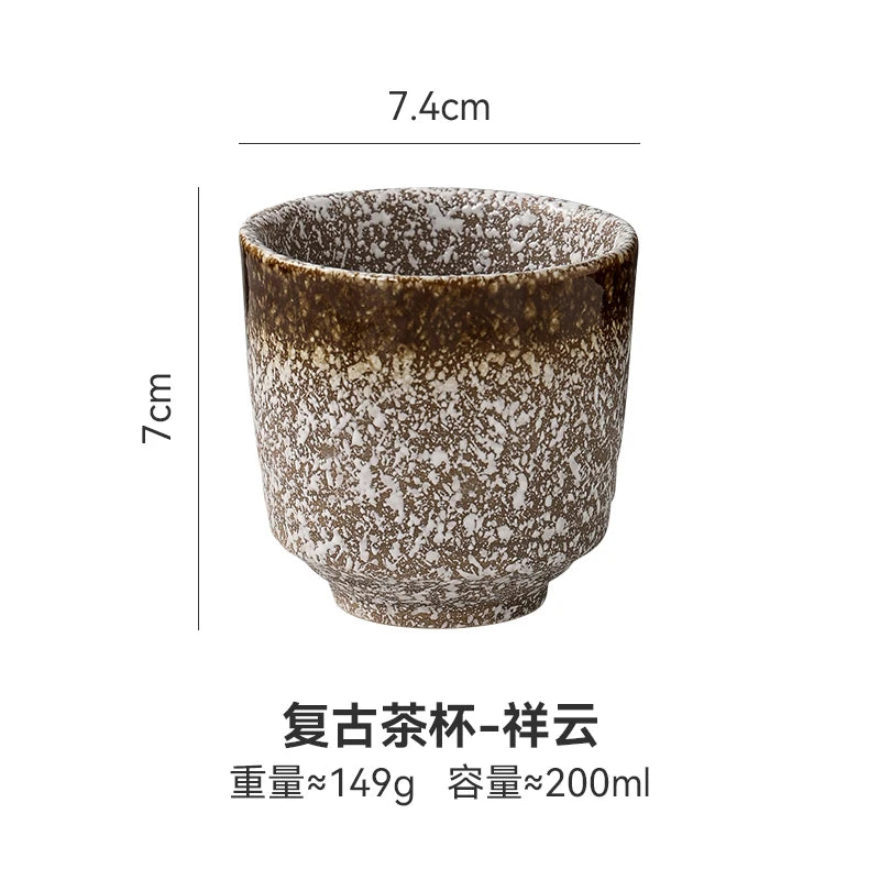 Japanese style ceramic ancient white wine cup sake set, home antique coffee cup, wine pot, classical Shochu cup