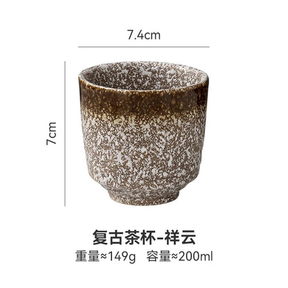 Japanese style ceramic ancient white wine cup sake set, home antique coffee cup, wine pot, classical Shochu cup