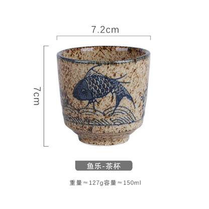 Japanese style ceramic ancient white wine cup sake set, home antique coffee cup, wine pot, classical Shochu cup