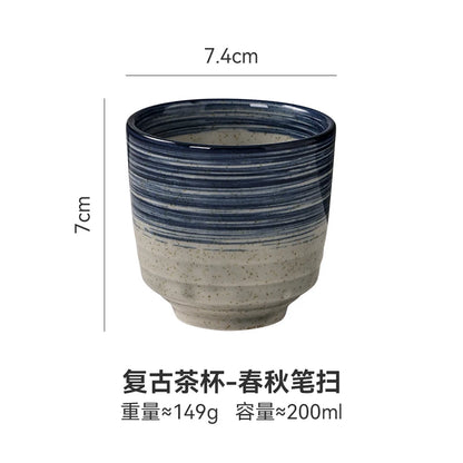 Japanese style ceramic ancient white wine cup sake set, home antique coffee cup, wine pot, classical Shochu cup