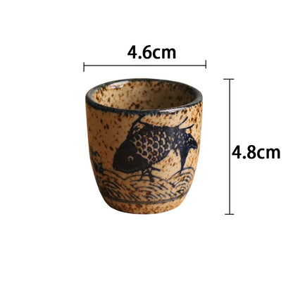 Japanese style ceramic ancient white wine cup sake set, home antique coffee cup, wine pot, classical Shochu cup