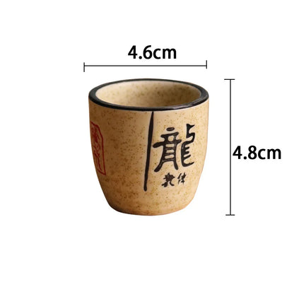Japanese style ceramic ancient white wine cup sake set, home antique coffee cup, wine pot, classical Shochu cup